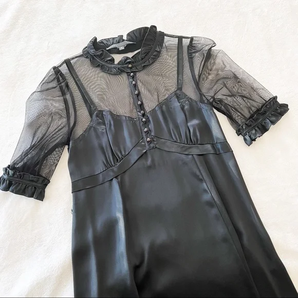 Marc Jacobs 100% Silk 1930s Victorian Style A-Line Dress - Picture 5 of 8